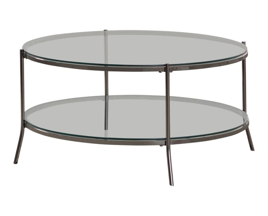 Mesa de centro LAURIE D98cm, niquelado