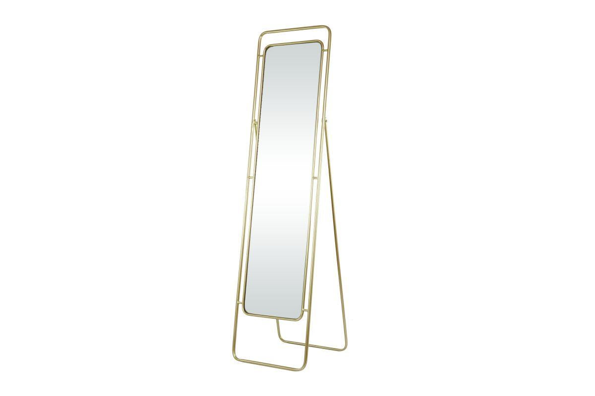 Gold Wood Floor Mirror, 17" x 20" x 66"