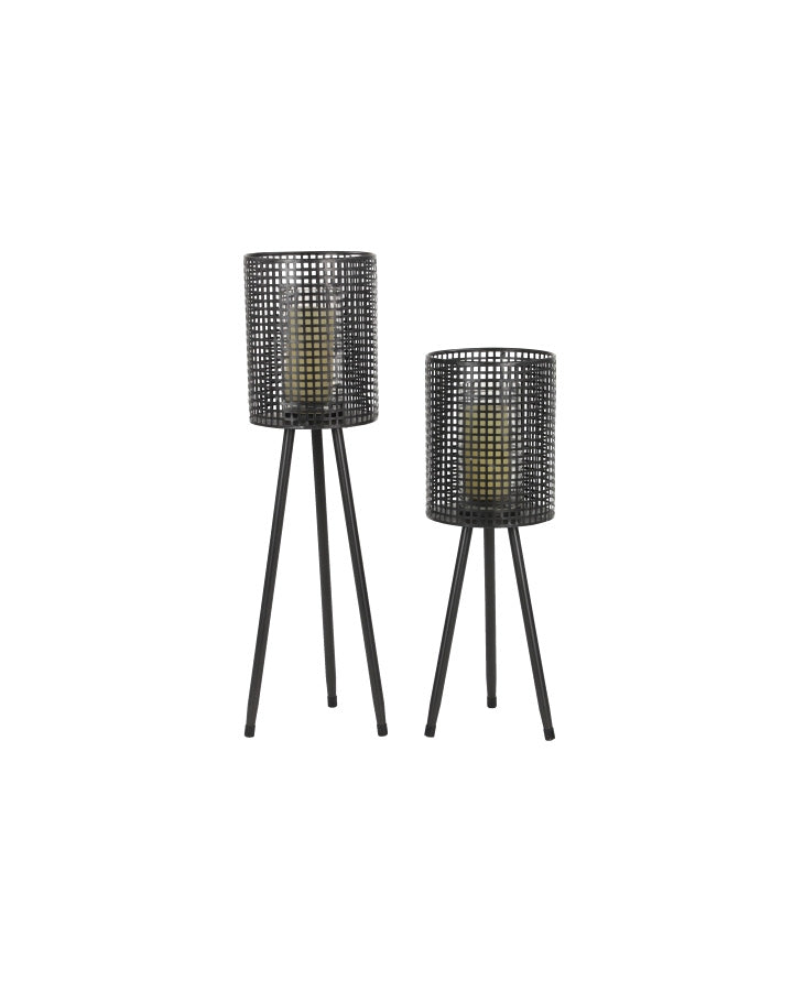 Portavela metalico cilindrico negro s/2