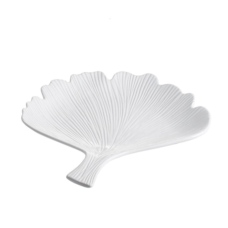 HOJA GINGKO CERAM BLANCA 12X12