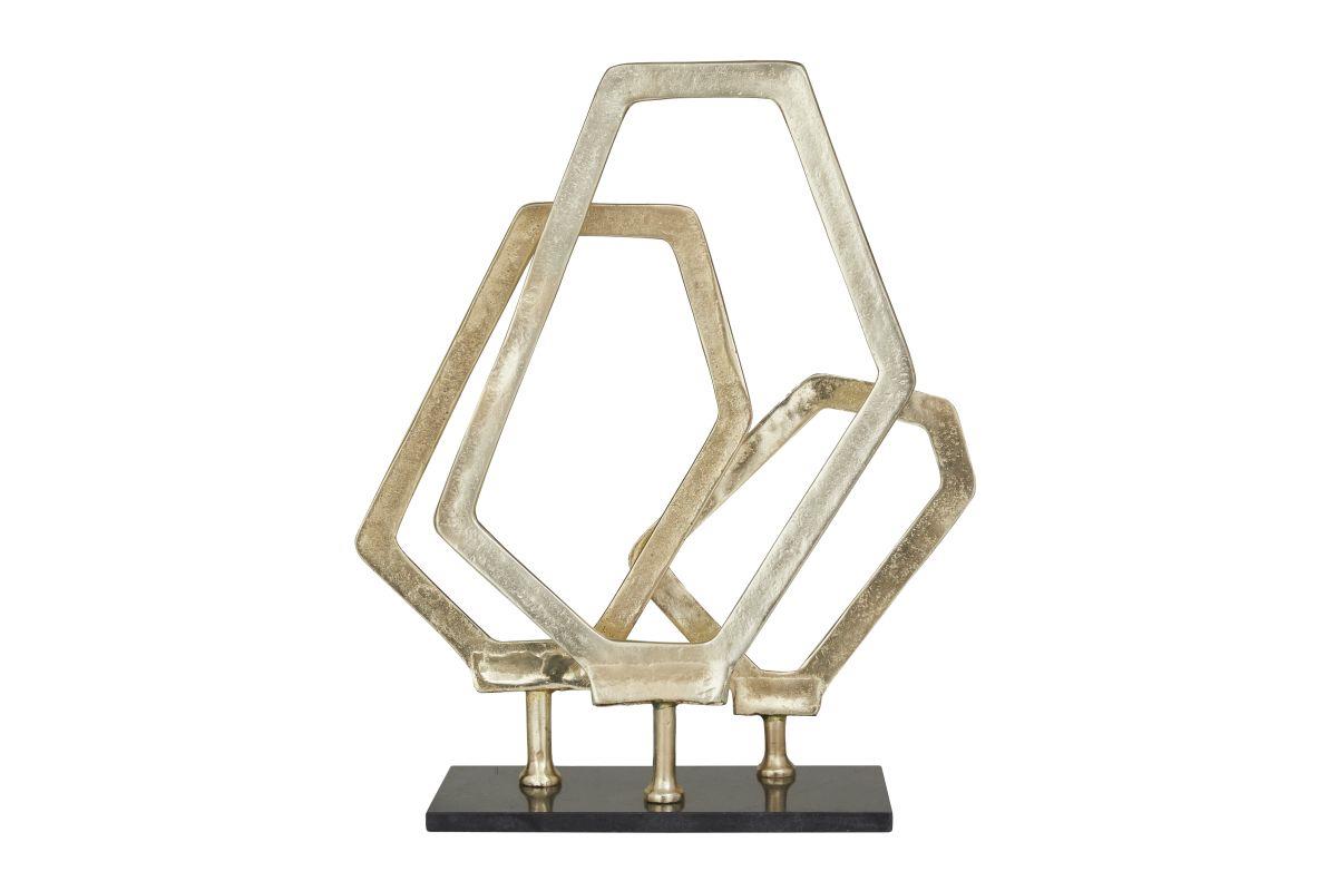 MRBL ALUM SCULPTURE 18"W, 22"H