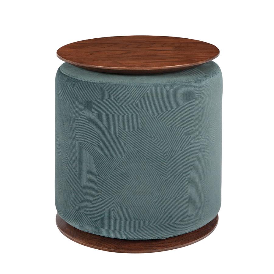 Mesa auxiliar con ottoman aqua, teal