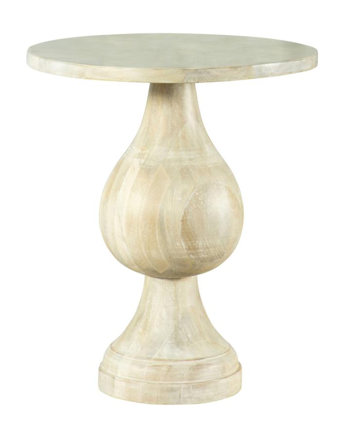 Mesa auxiliar ESSENCE circular, pedestal blanco