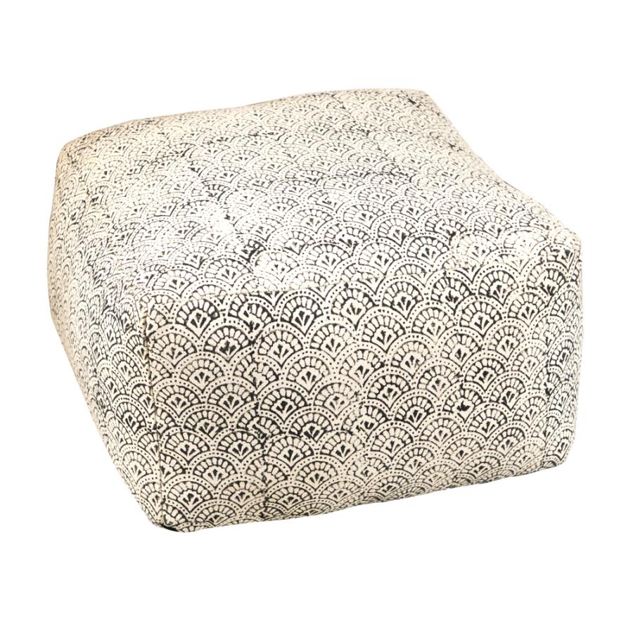 Taburete POUF, crema