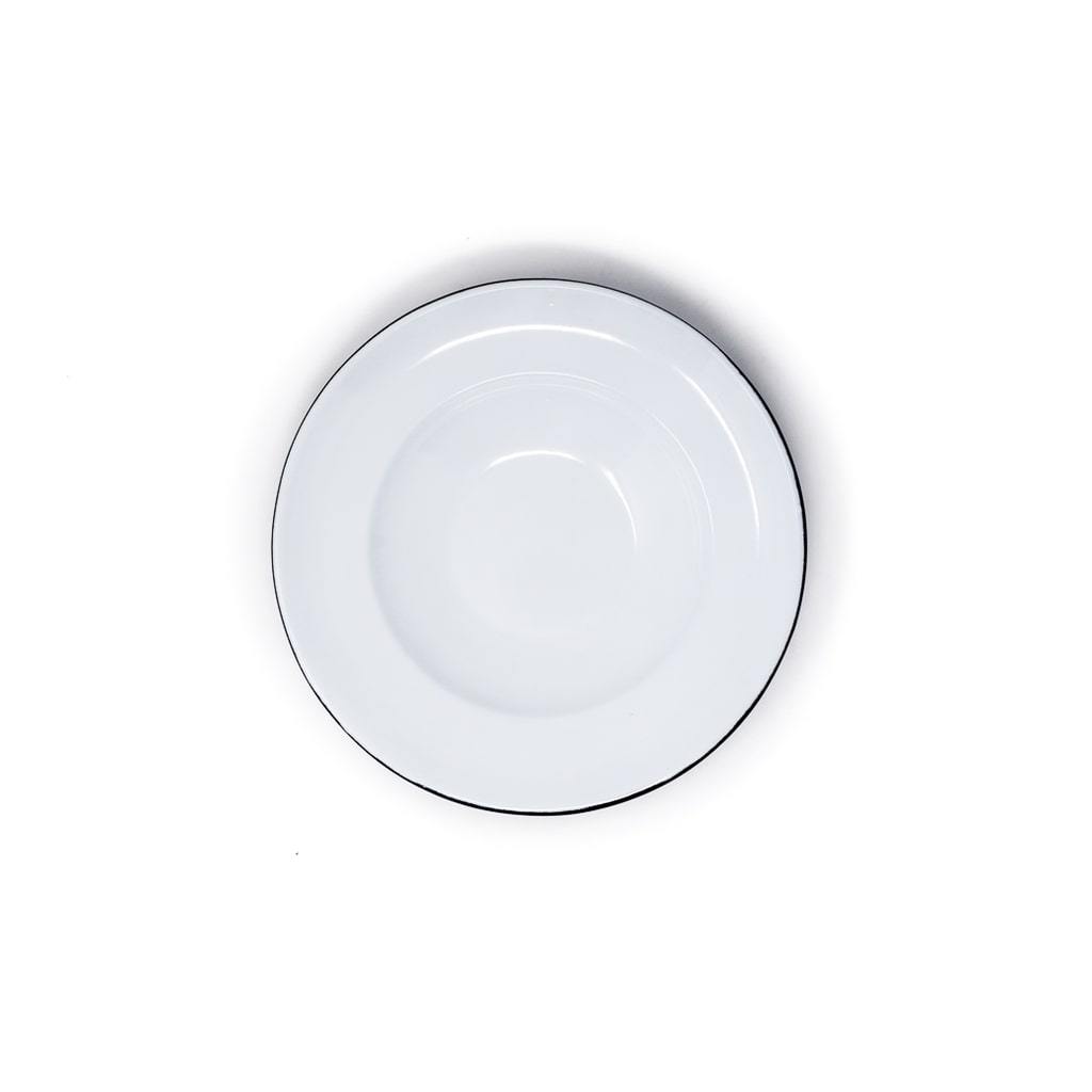 Plato Hondo No. 27 Blanco Filo Negro Baro Industrial CPL26-BN 746169301076