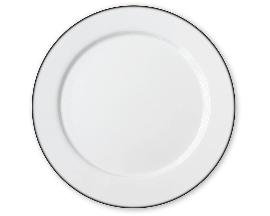 Plato Liso No. 27 /Trinche Blanco Filo Negro Baro Industrial CPL27-BN 746169062755