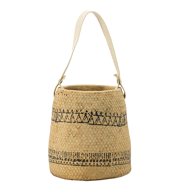 MACETA AZTEC C/ASA 7" CEMENTO