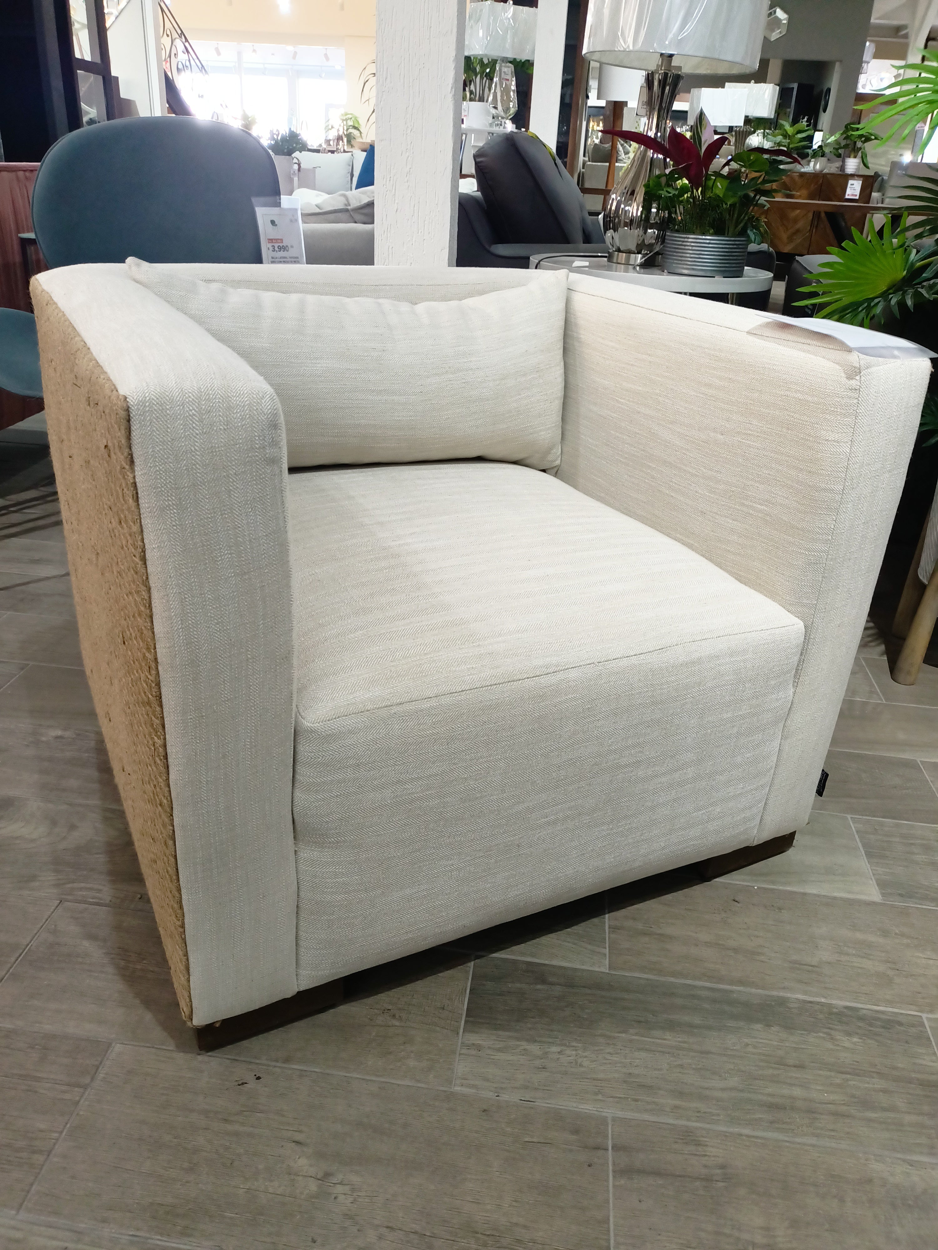 Sillón ocasional NATURA Lino Sand
