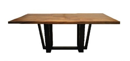 Mesa comedor PALMA Parota sólida, herrería