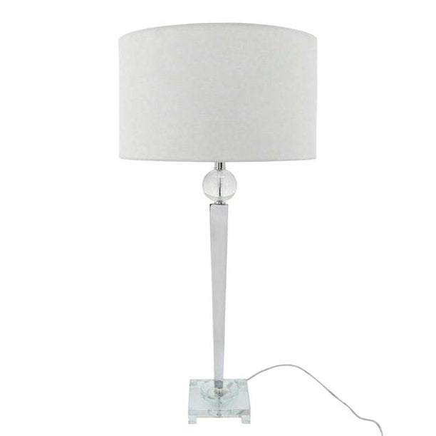 LÁMPARA DE MESA CRYSTAL/MTL 35" SILVE