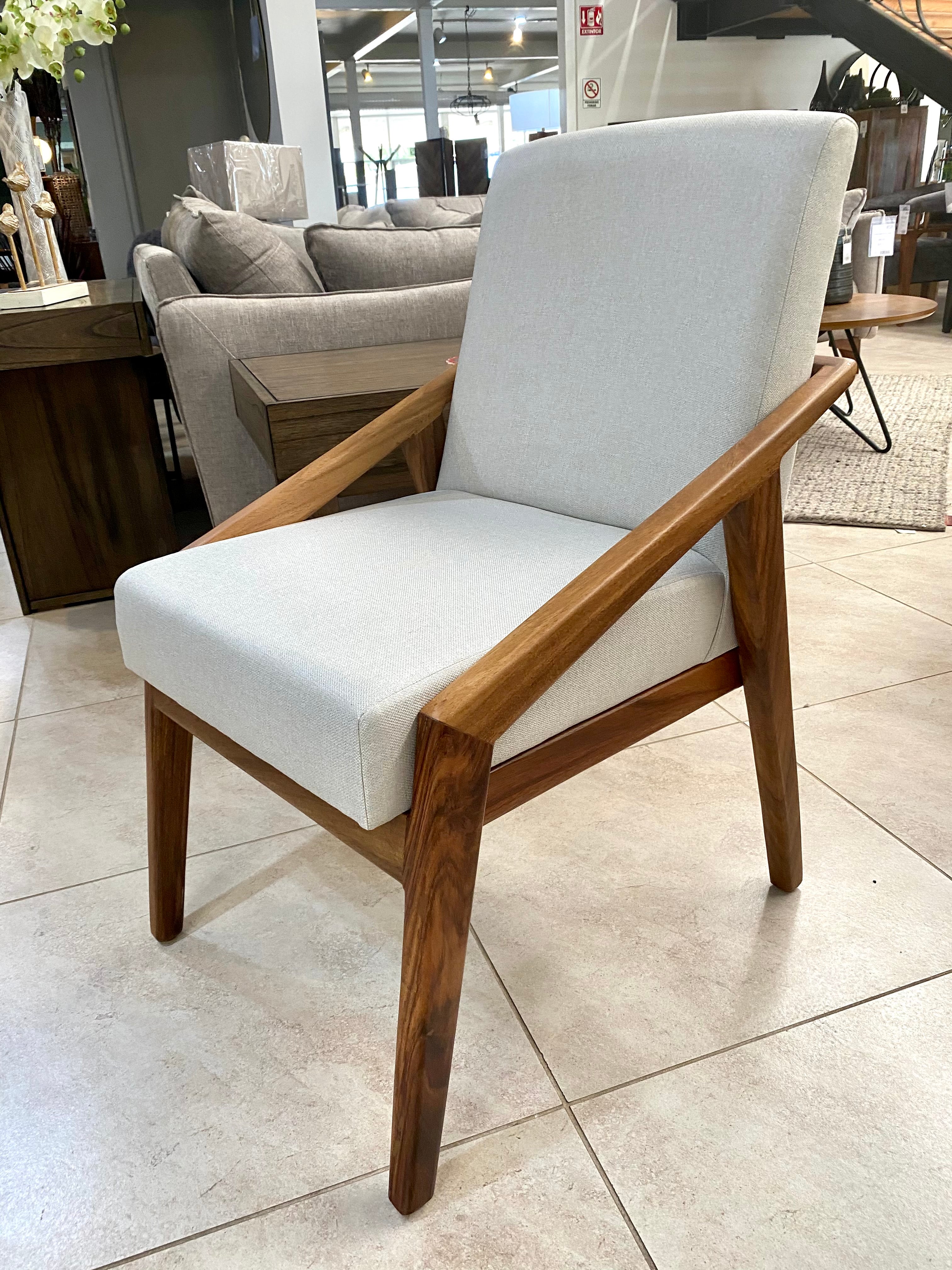 Silla de parota ROMA, beige