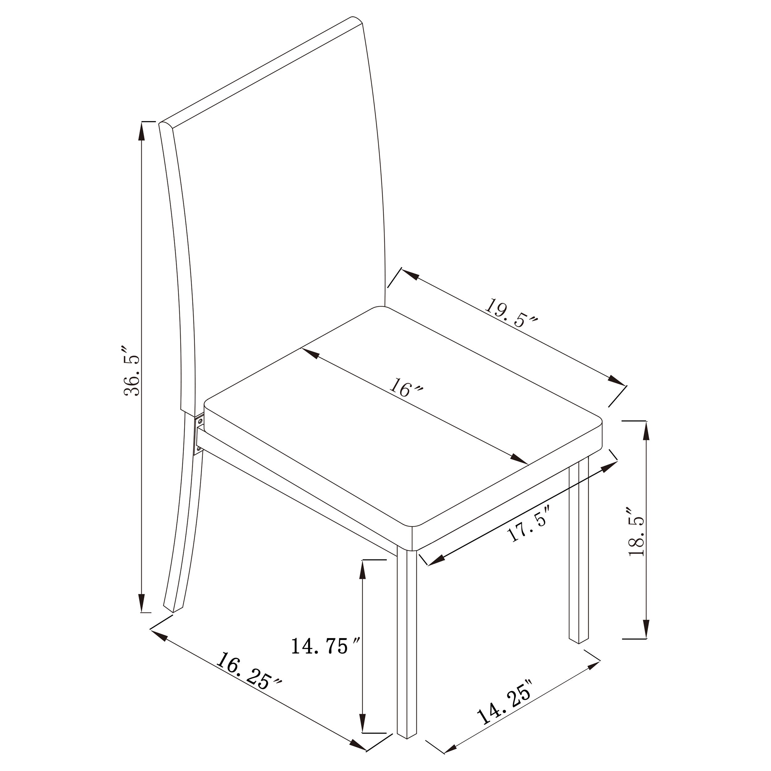 GARZA Silla lateral, Negro