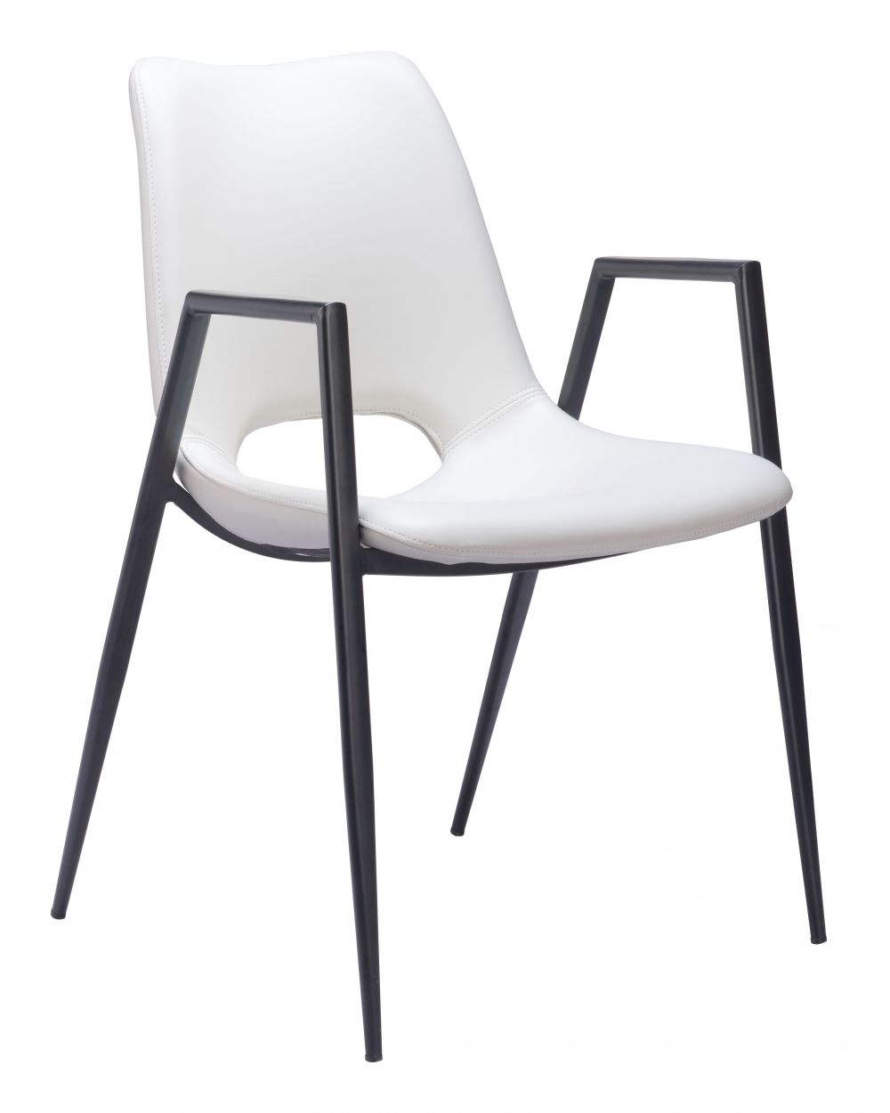 Silla lateral DESI, blanco