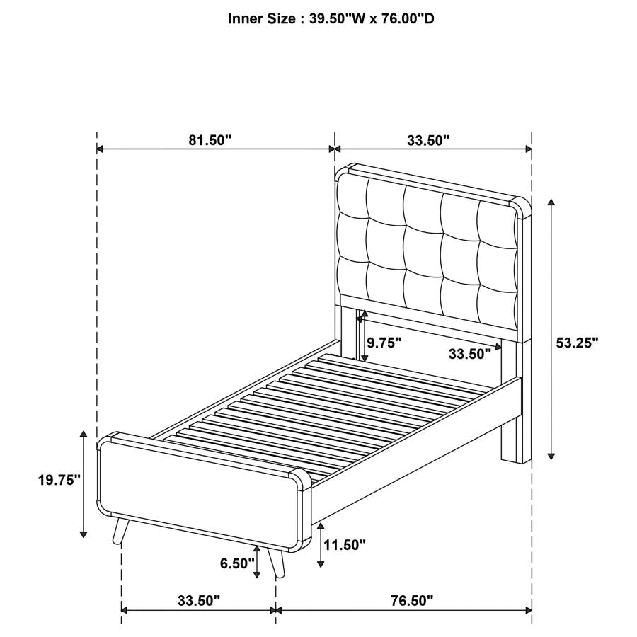 Cama tapizada ROBYN Individual
