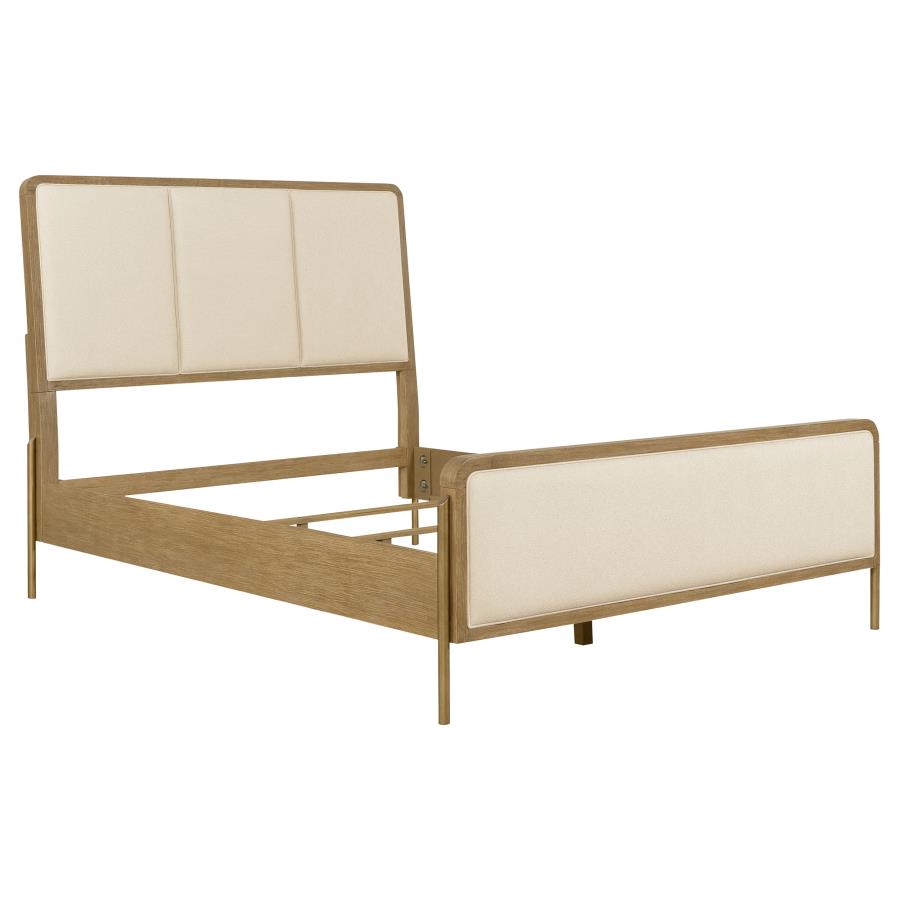 Cama tapizada beige ARINI Queen (US)