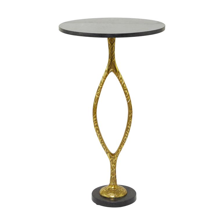 ALUM MRBL ACCENT TABLE 16"W, 28"H