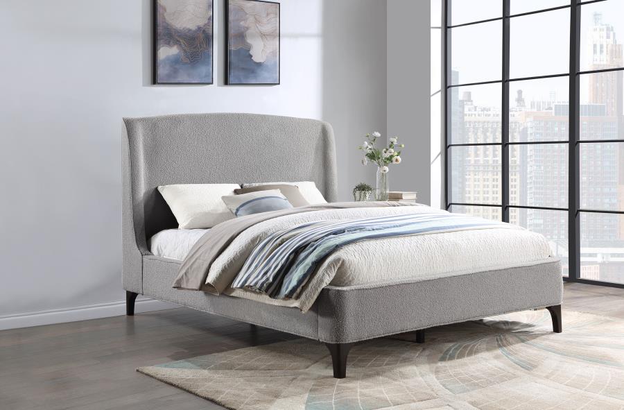 Cama Tapizada MOSBY King (US), gris