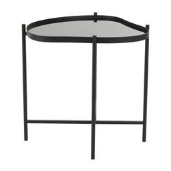 MTL GLS END TABLE 19"W, 21"H