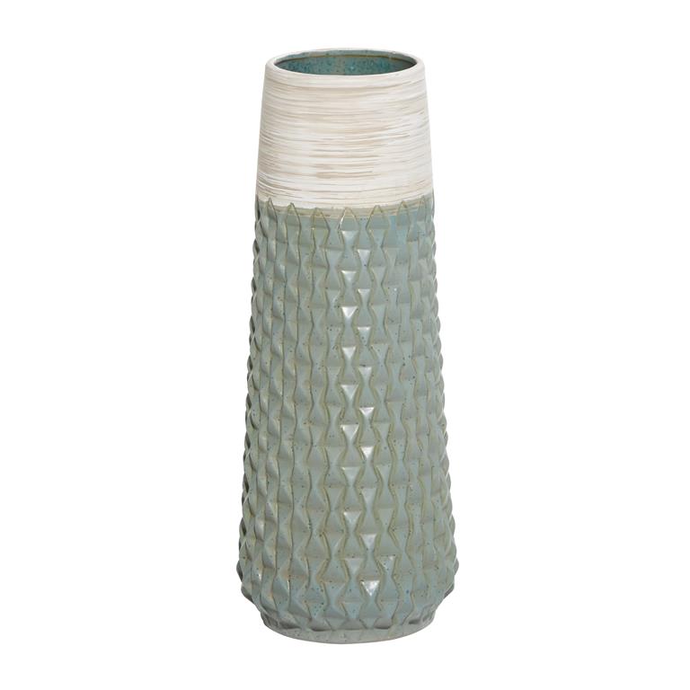 CER VASE 7"W, 19"H