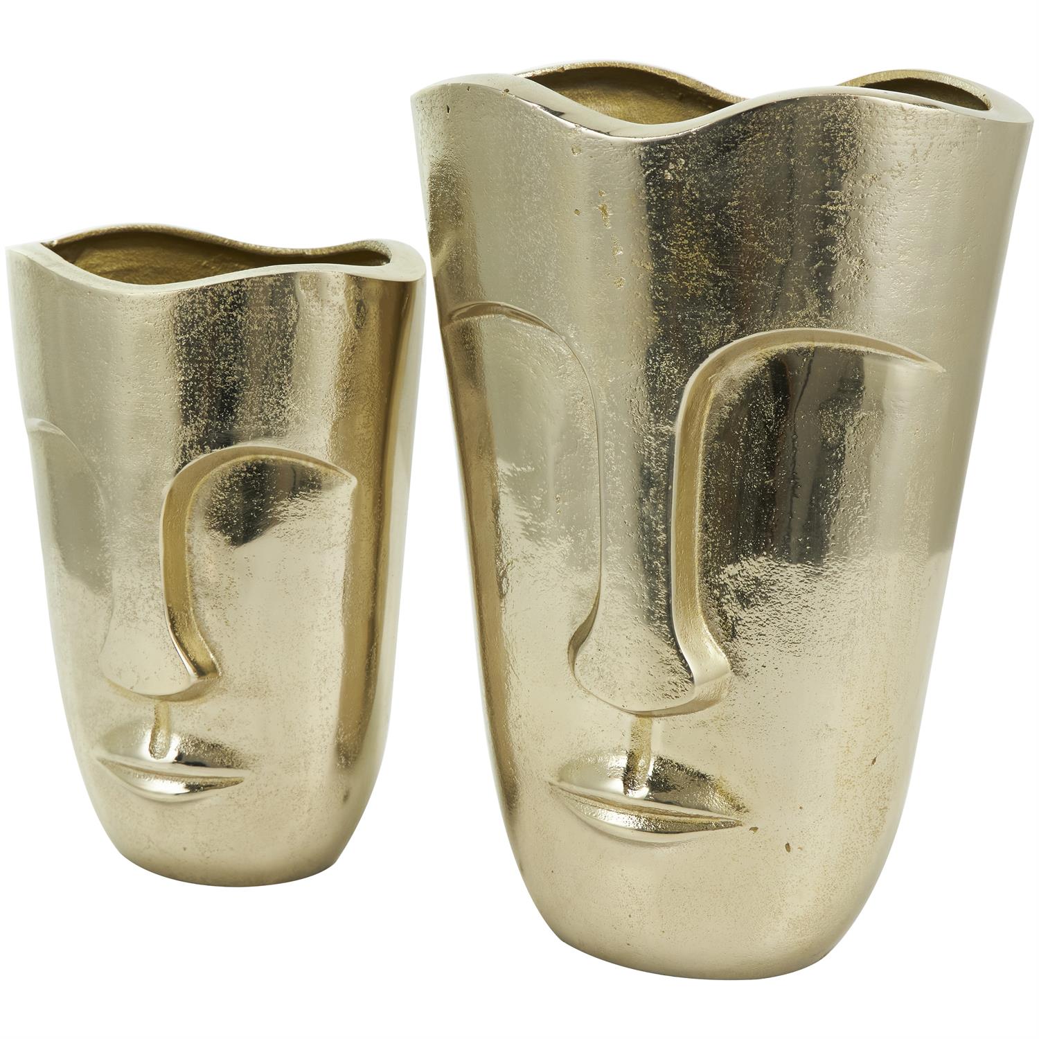 ALUM VASES S/2 13", 10"H