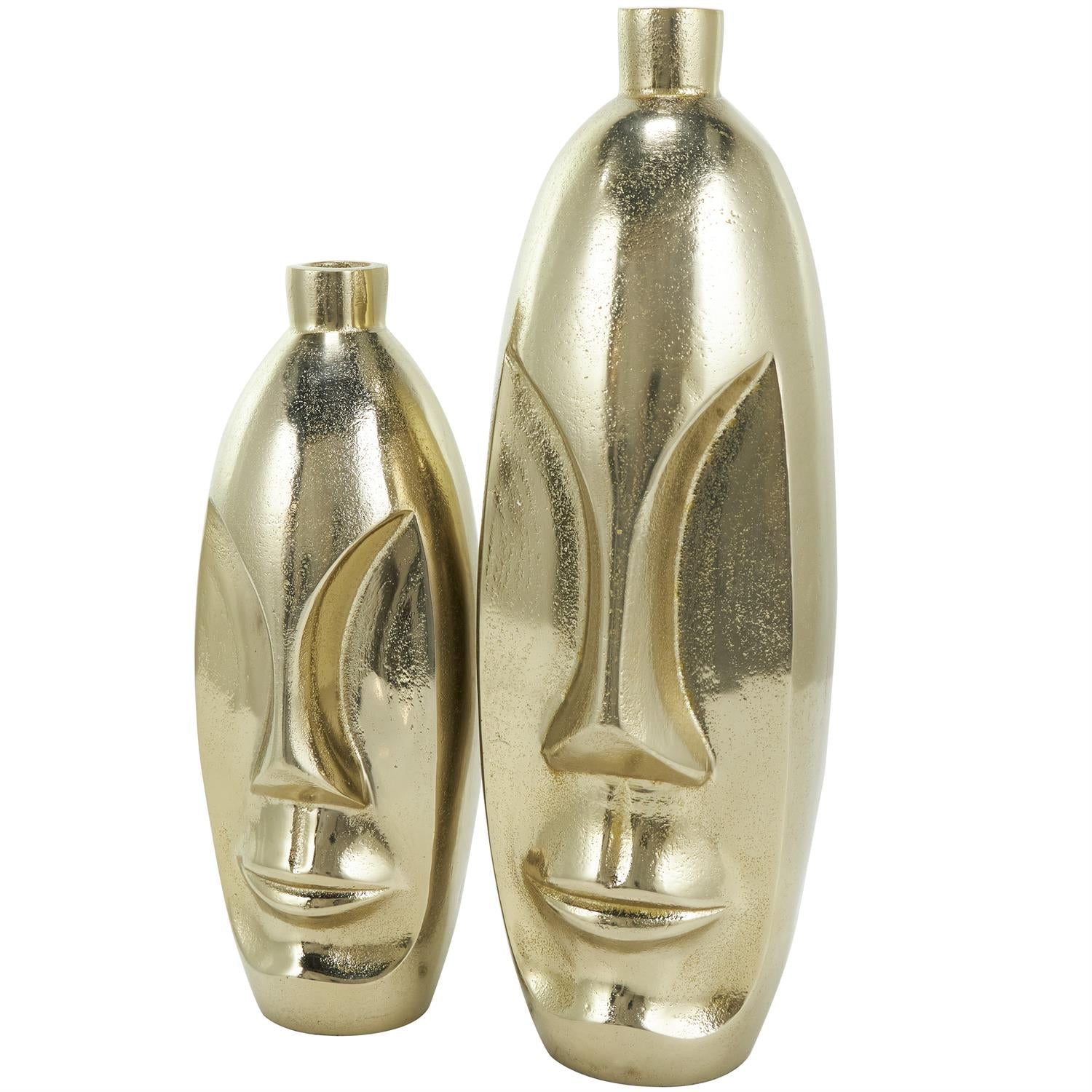 ALUM VASES S/2 16", 12"H