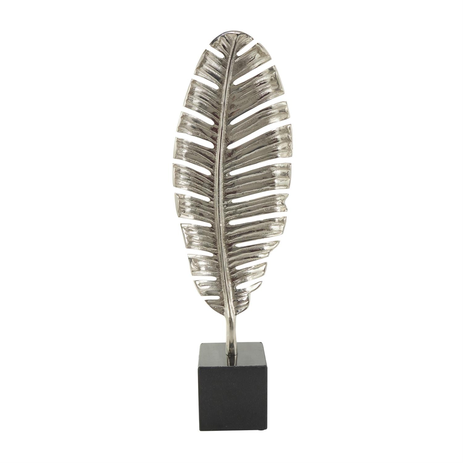 ALUM MRBL LEAF SCLPTR 7"W, 24"H