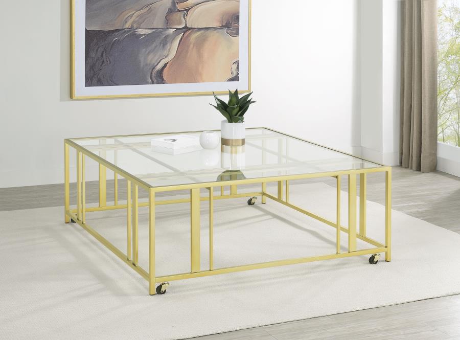 Mesa de Centro ADRI 120 x 120 cm, dorado