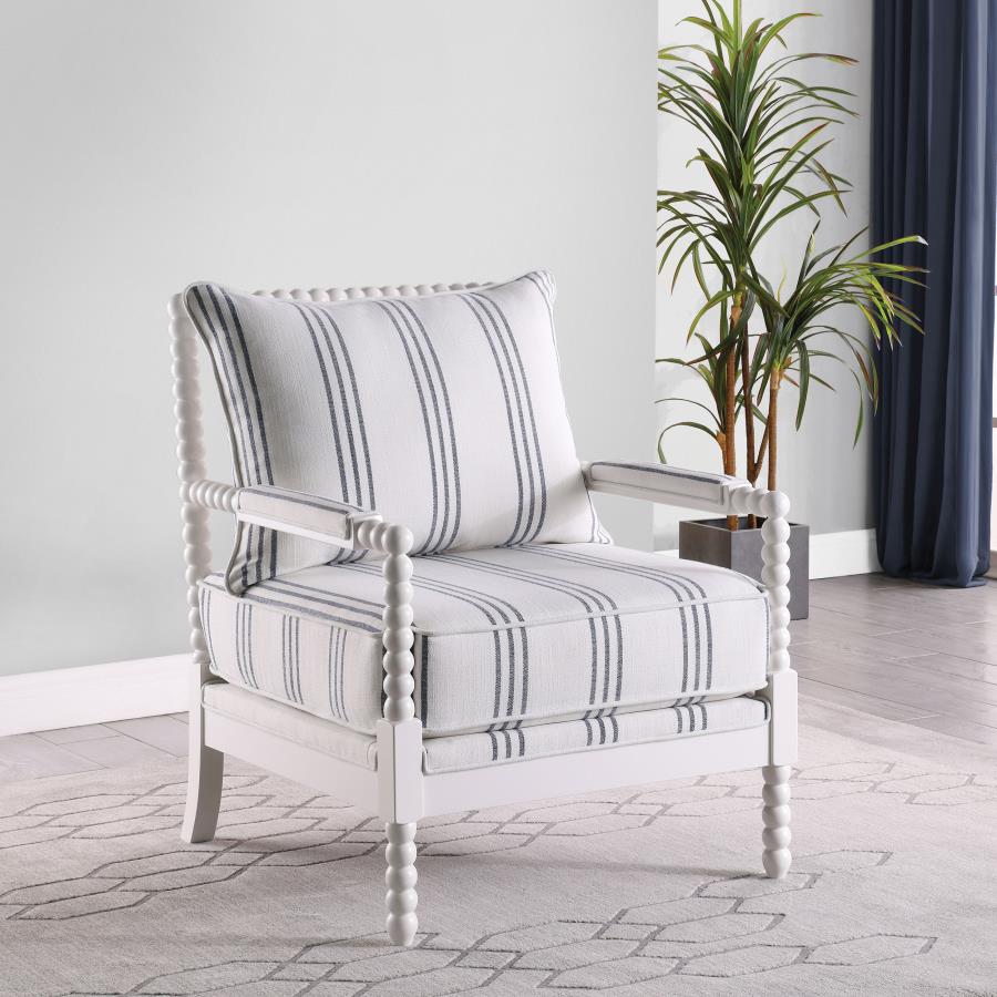 BLANCHETT sillón individual, white / navy blue
