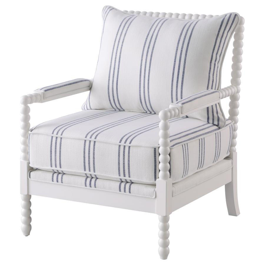 BLANCHETT sillón individual, white / navy blue