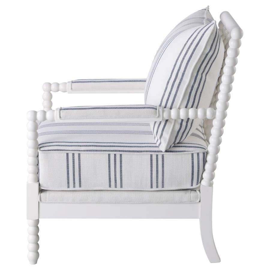 BLANCHETT sillón individual, white / navy blue