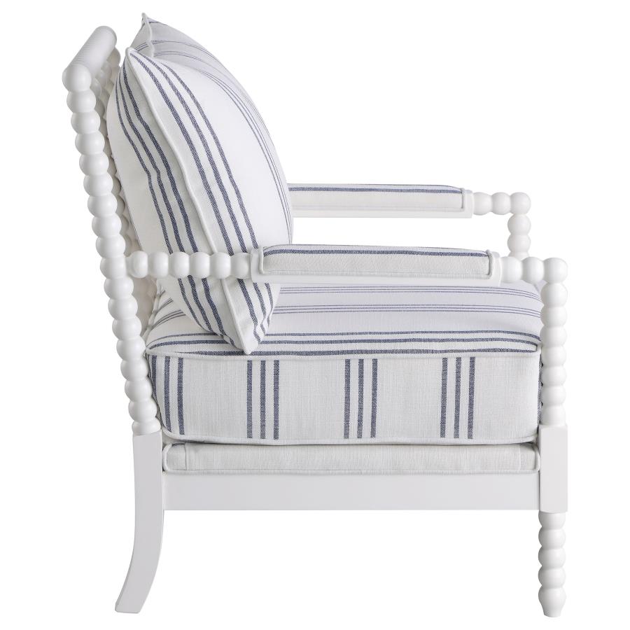 BLANCHETT sillón individual, white / navy blue