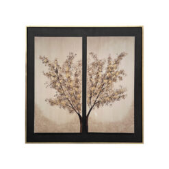CUADRO RACINE 2PZAS 150X150X06 M ORO