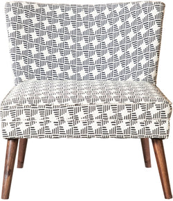 BLACK AND WHITE ACCENT CHAIR