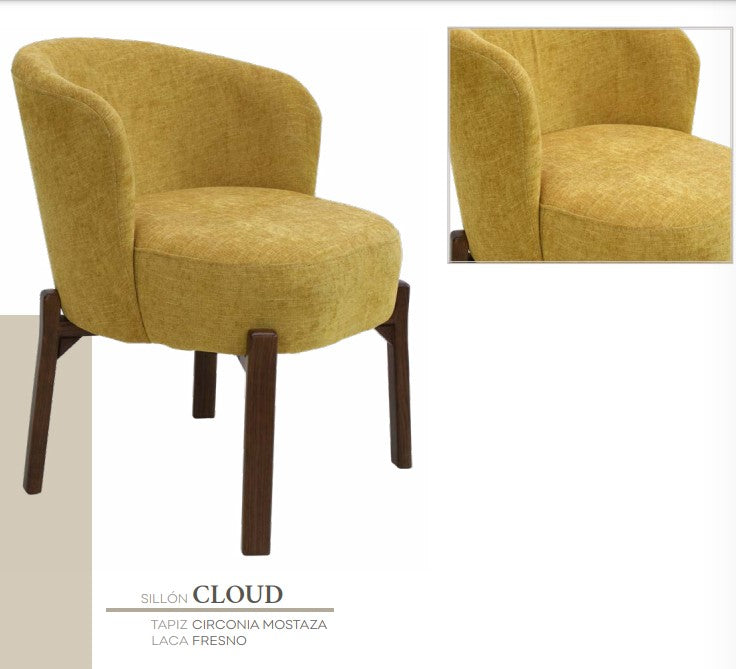 Sillón individual CLOUD/ Circonia Mostaza