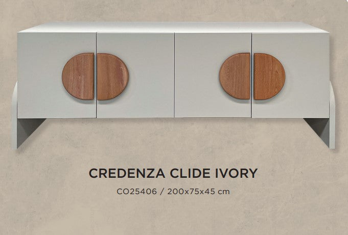 Credenza CLIDE, ivory  160x75x45