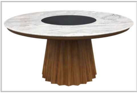 Mesa de comedor DONATELLA D160cm Granito Viscount Leather