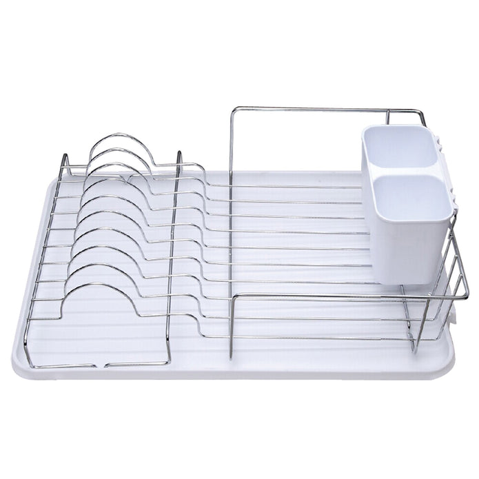 Escurridor de Platos Deluxe Chrome Blanco
