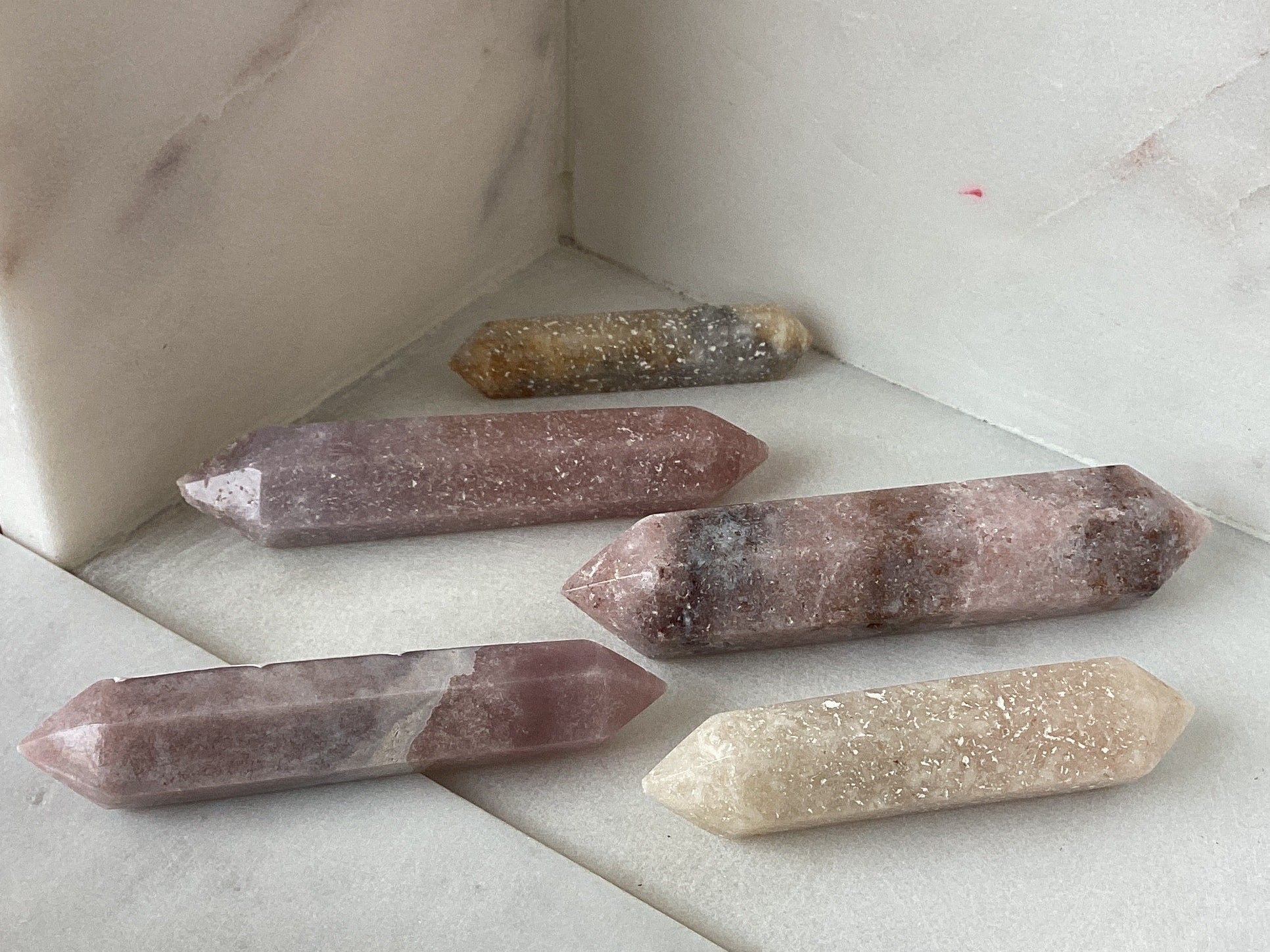 Amatista Rosa Doble Punta 2-3"