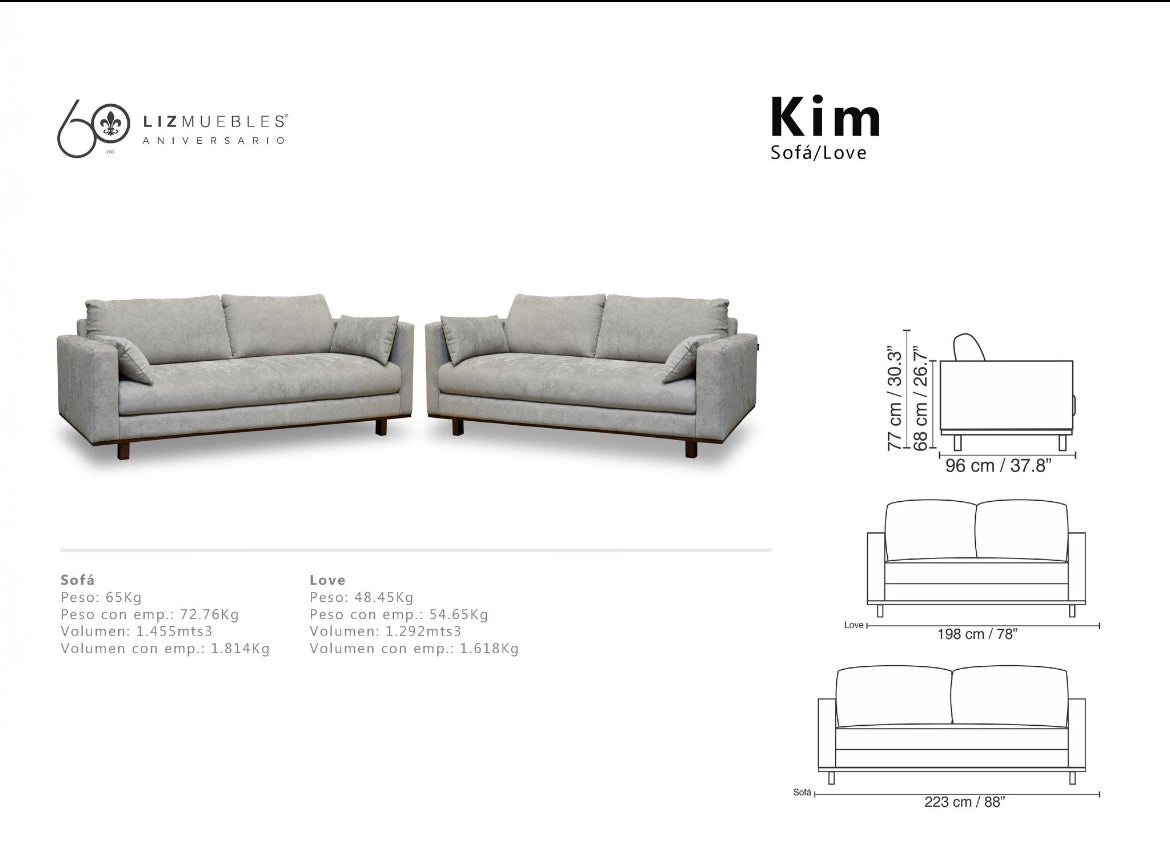 Loveseat KIM Calixto Sand