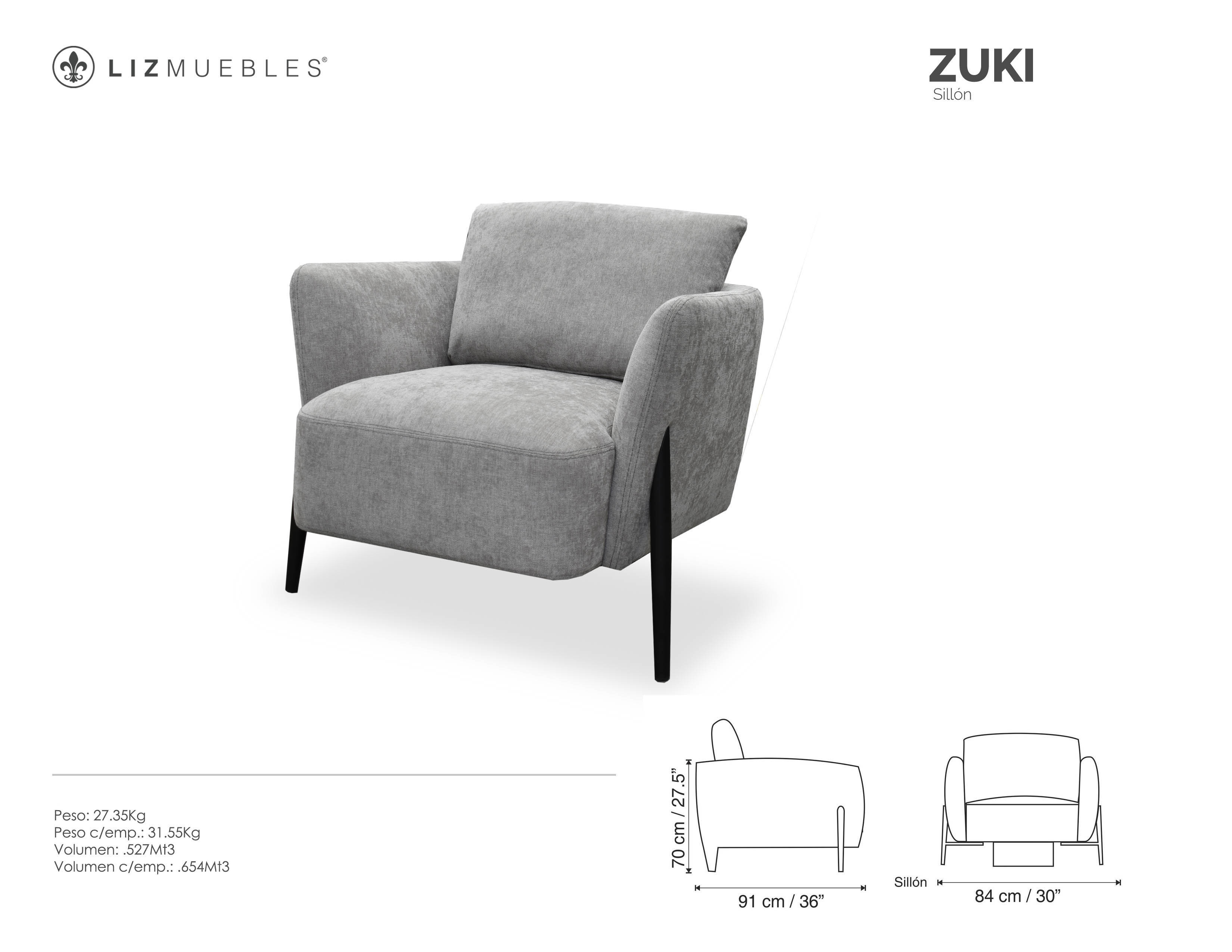 Sillón individual ZUKI / Dicosta Charcoal
