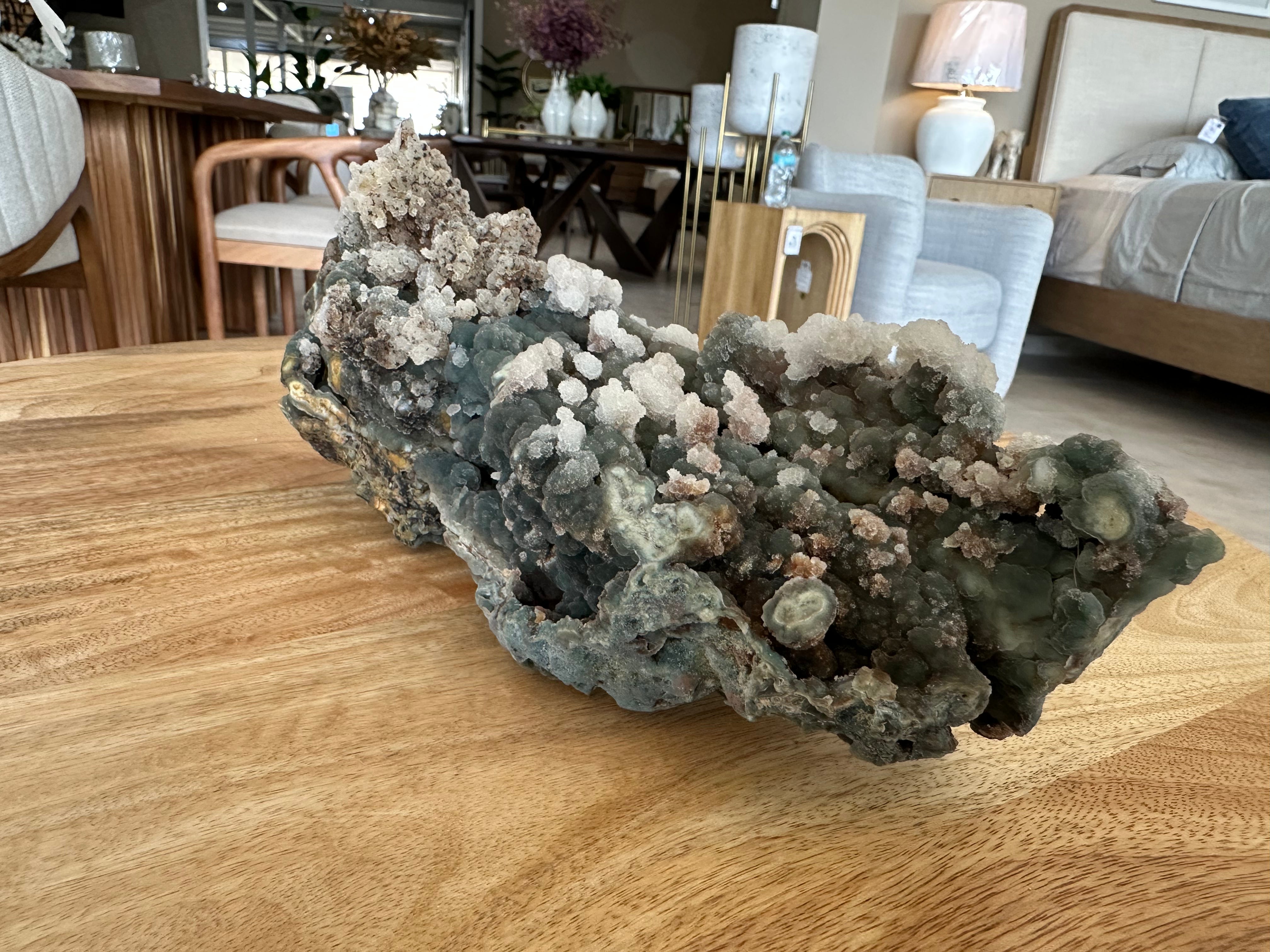 Coral Fósil con Calcedonia 1.72 kg E. #3, Único de Colección