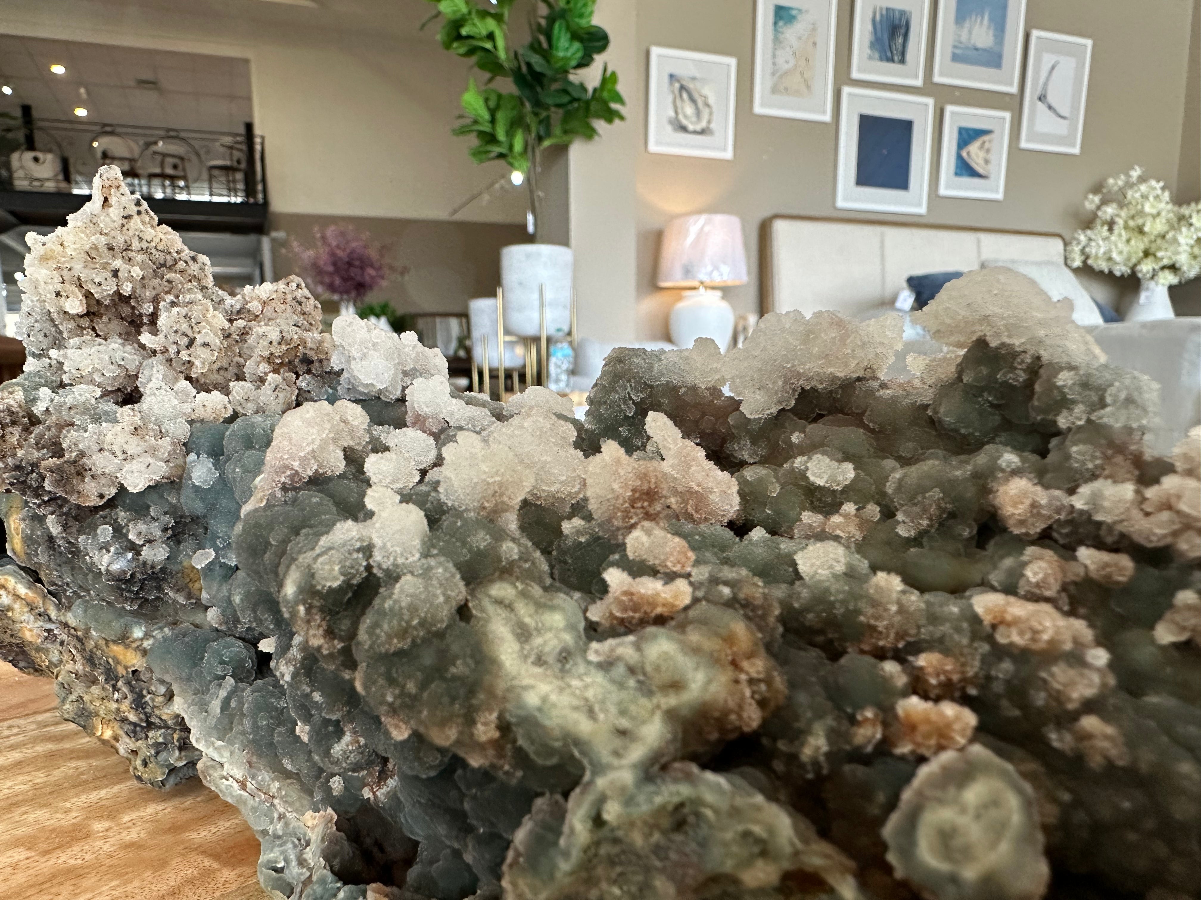 Coral Fósil con Calcedonia 1.72 kg E. #3, Único de Colección