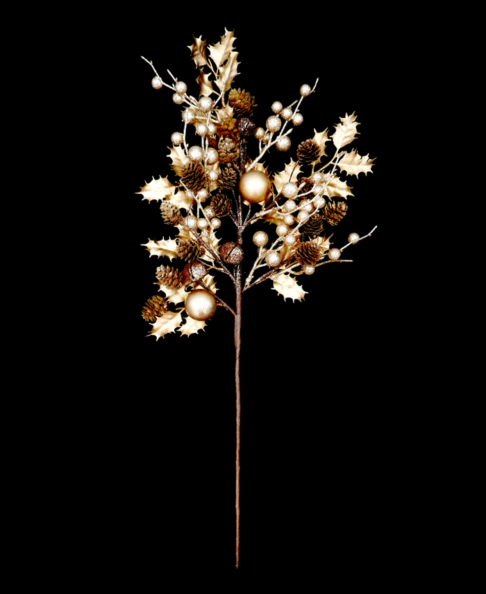 NAVIDAD PICK METALICO ESFERA G 70CM
