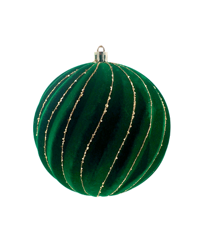 NAV ESFERA TERCIOPELO 12CM 1PZ VERDE