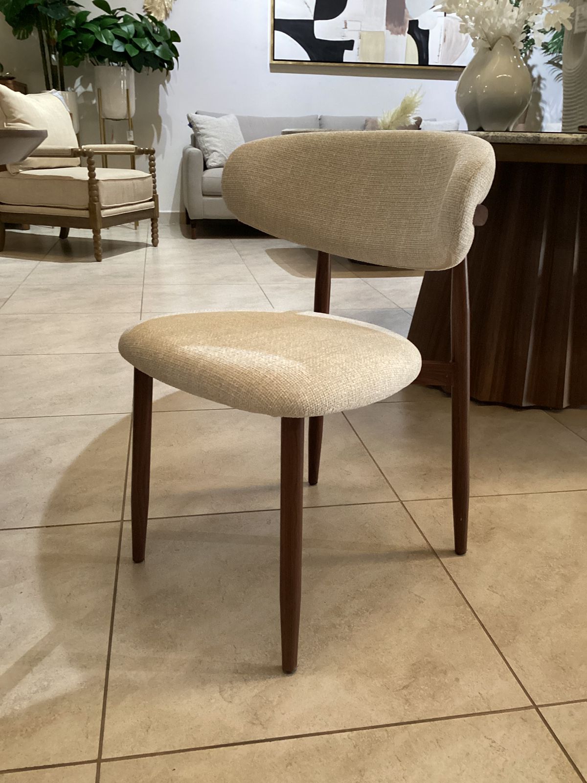 Silla ANTALAYA, greyge patas metal madera