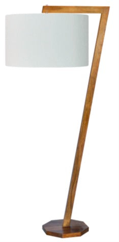 Lámpara de piso BOLONIA, pantalla tela color beige.