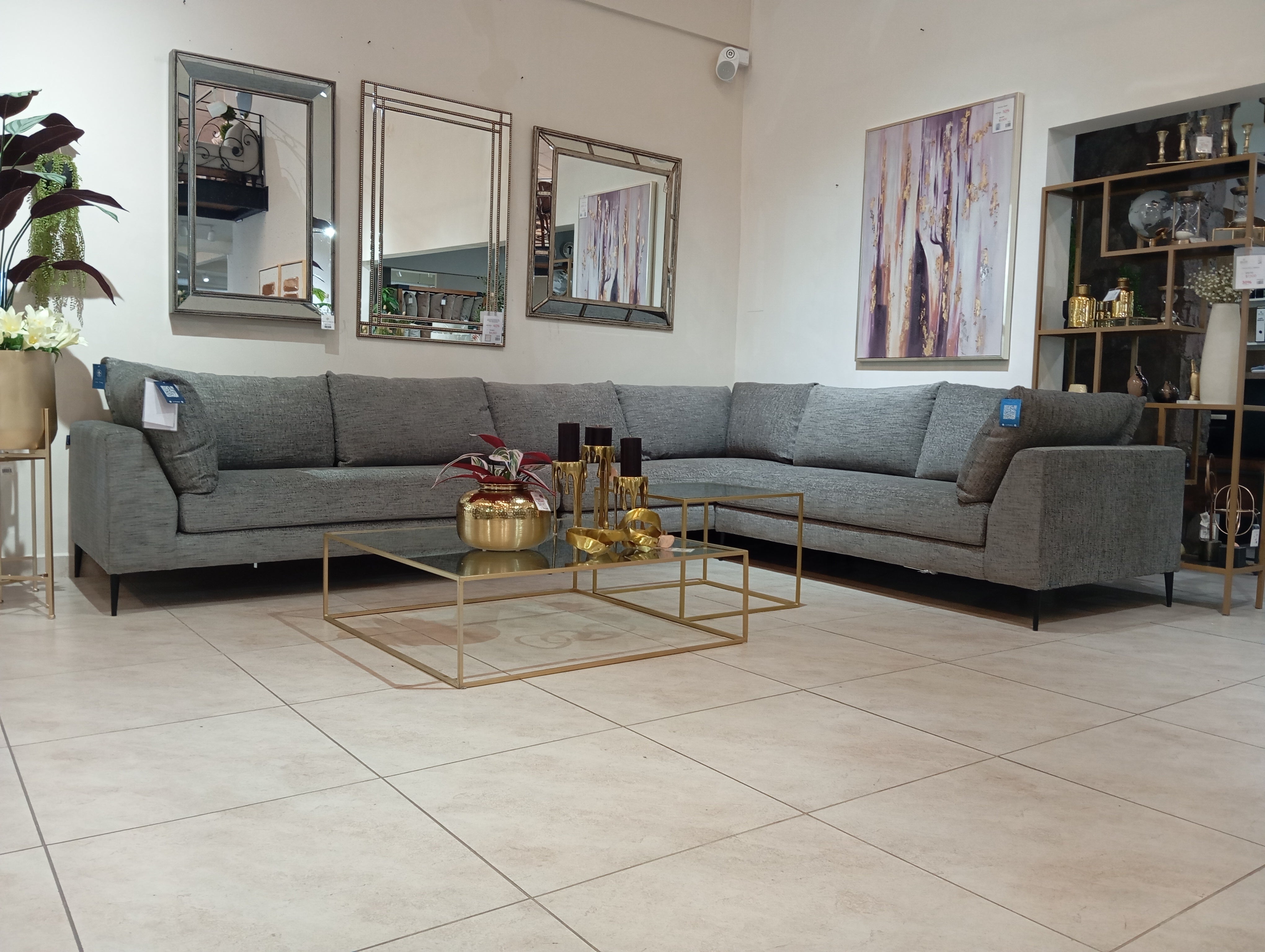 Sala esquinera SPIGA 3pz  / Dicosta Charcoal