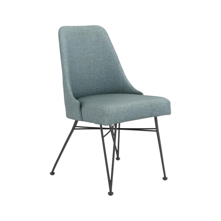 BLUE Silla lateral gunmetal, Azul