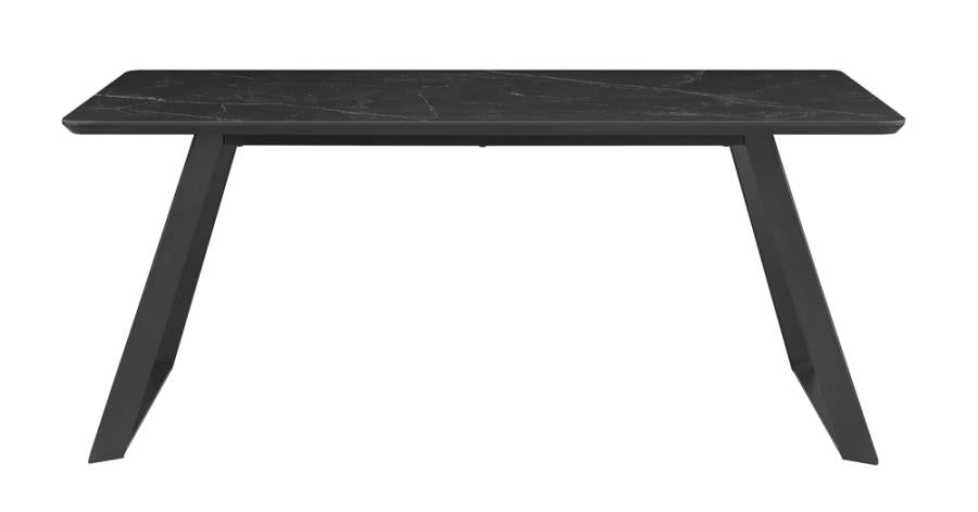 Mesa de comedor SMITH 1.80 x .90 m Cerámica, negro