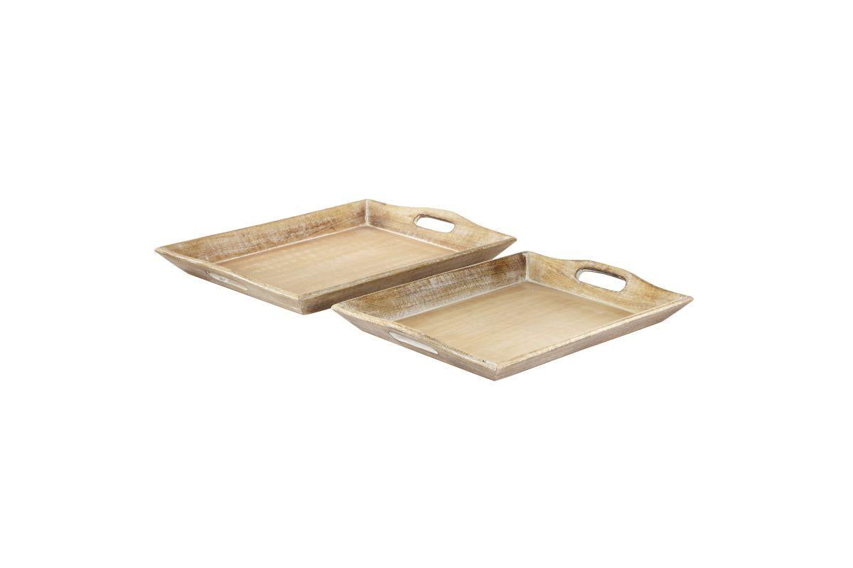 BROWN WOODEN TRAY